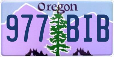 OR license plate 977BIB