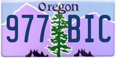 OR license plate 977BIC