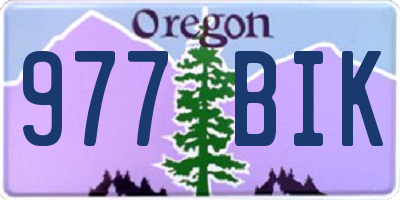 OR license plate 977BIK