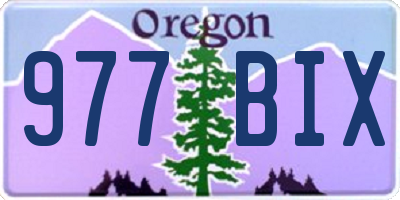 OR license plate 977BIX
