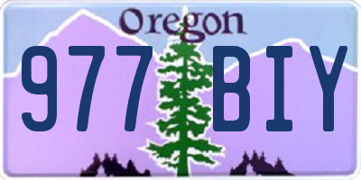 OR license plate 977BIY