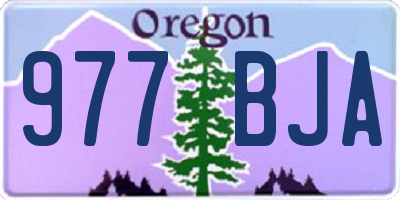 OR license plate 977BJA