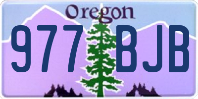 OR license plate 977BJB