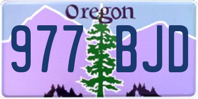 OR license plate 977BJD