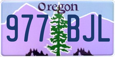 OR license plate 977BJL