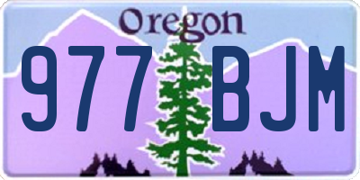 OR license plate 977BJM