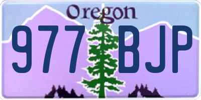 OR license plate 977BJP