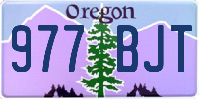 OR license plate 977BJT