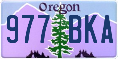 OR license plate 977BKA