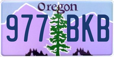 OR license plate 977BKB