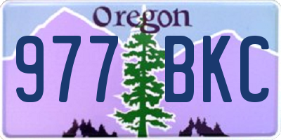 OR license plate 977BKC