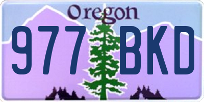OR license plate 977BKD