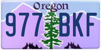 OR license plate 977BKF
