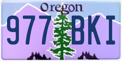 OR license plate 977BKI