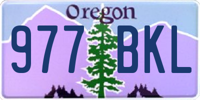OR license plate 977BKL