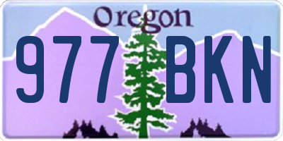 OR license plate 977BKN