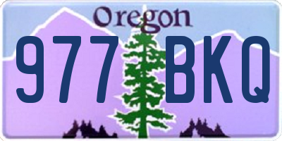 OR license plate 977BKQ