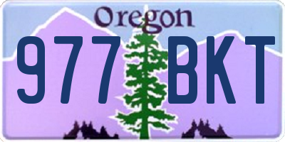 OR license plate 977BKT