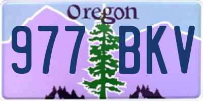 OR license plate 977BKV