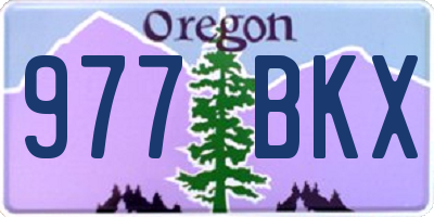 OR license plate 977BKX
