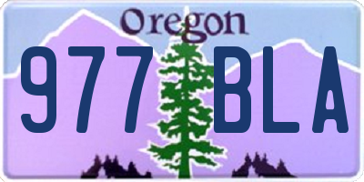 OR license plate 977BLA
