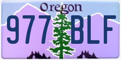 OR license plate 977BLF