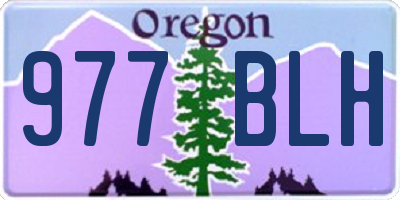 OR license plate 977BLH