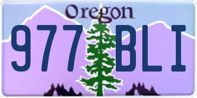 OR license plate 977BLI