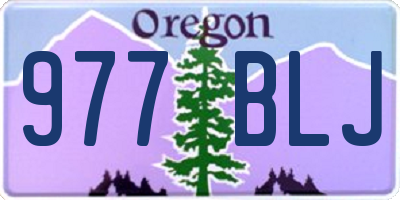 OR license plate 977BLJ