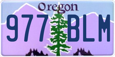 OR license plate 977BLM