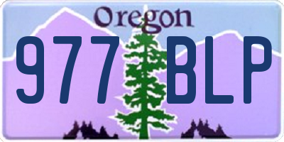 OR license plate 977BLP
