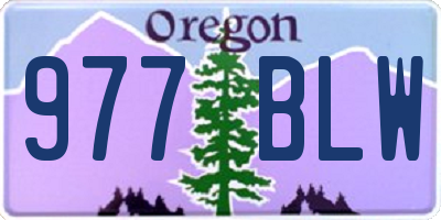 OR license plate 977BLW