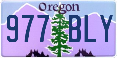 OR license plate 977BLY