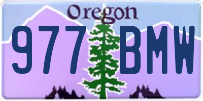 OR license plate 977BMW