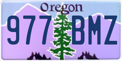 OR license plate 977BMZ