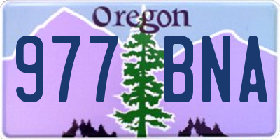 OR license plate 977BNA