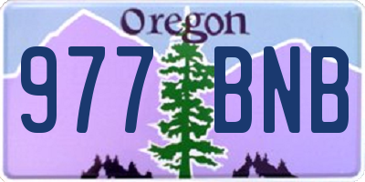 OR license plate 977BNB