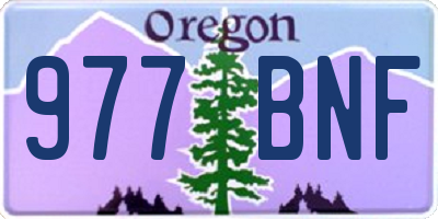 OR license plate 977BNF