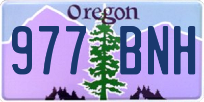 OR license plate 977BNH