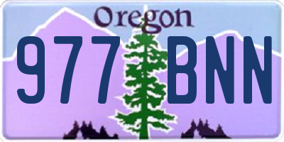 OR license plate 977BNN