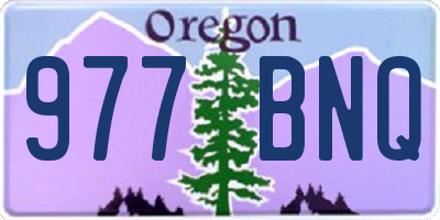 OR license plate 977BNQ