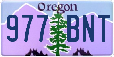 OR license plate 977BNT