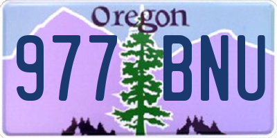 OR license plate 977BNU