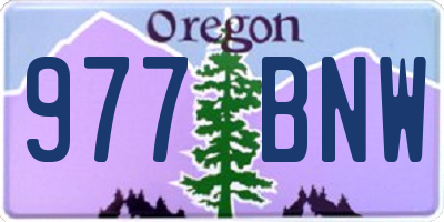 OR license plate 977BNW
