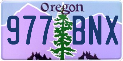 OR license plate 977BNX