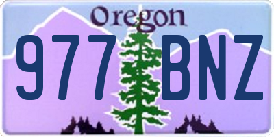 OR license plate 977BNZ