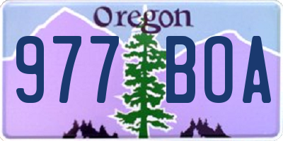 OR license plate 977BOA