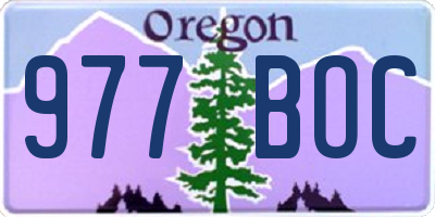 OR license plate 977BOC