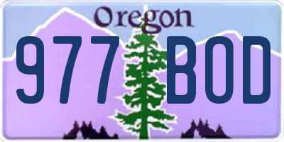 OR license plate 977BOD