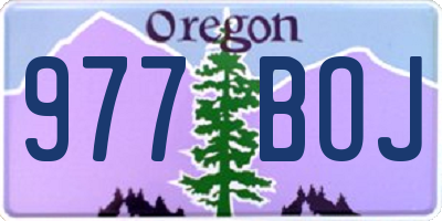 OR license plate 977BOJ